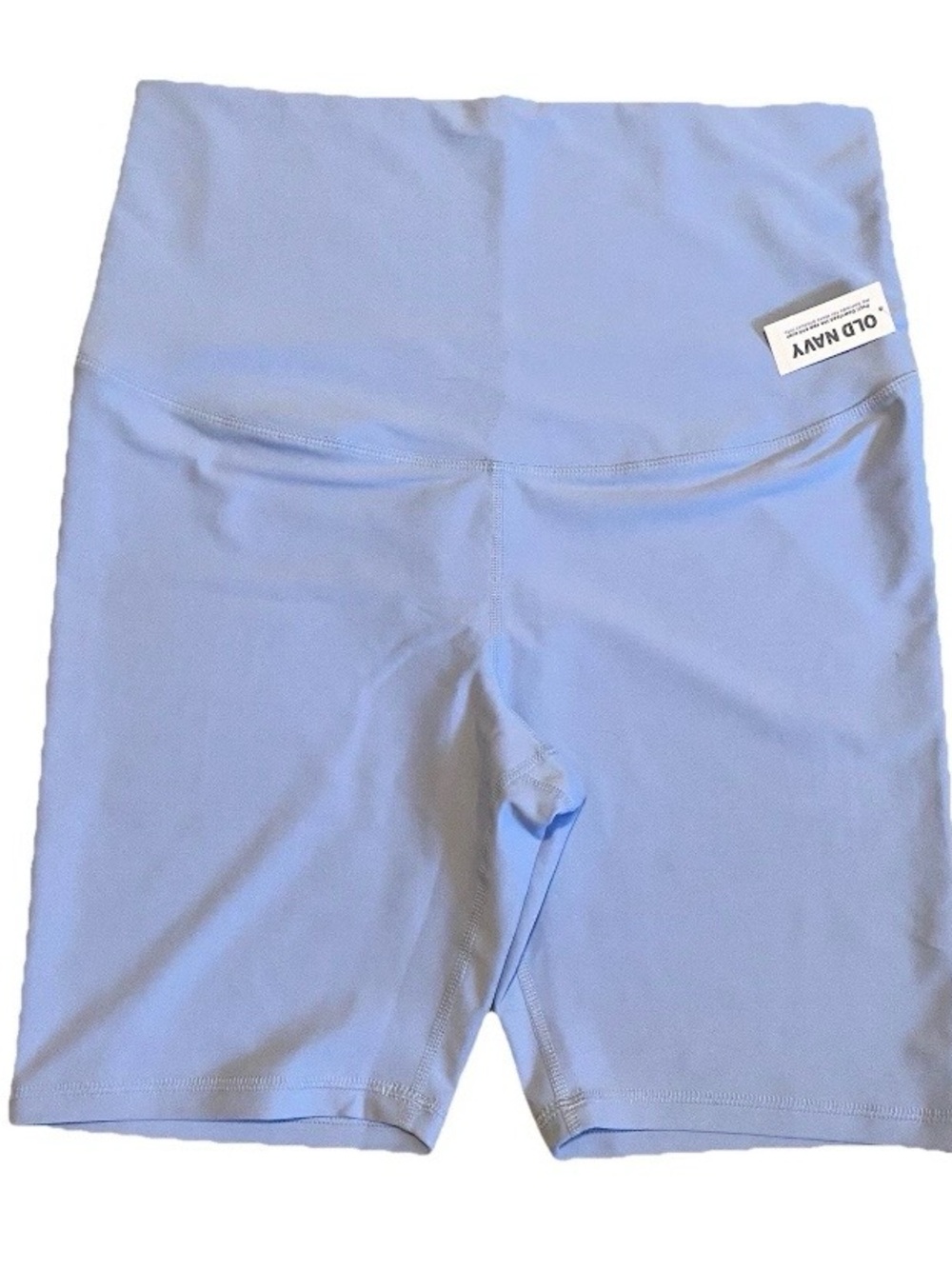 Old Navy Maternity Bike Shorts Size Large Blue Active PowerSoft Extra High Rise